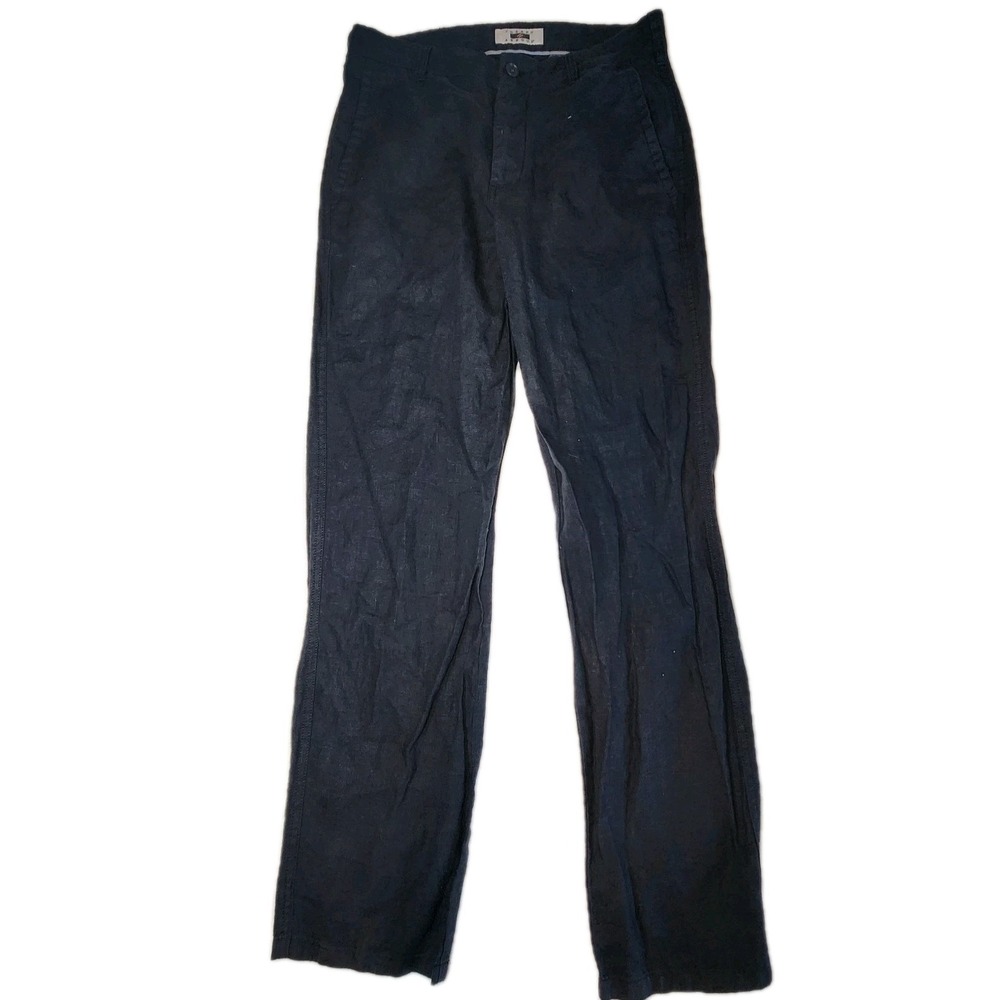 JOSEPH ABBOUND Pants Men 32x32 100% Linen Trouser Chino Beach Casual Dress